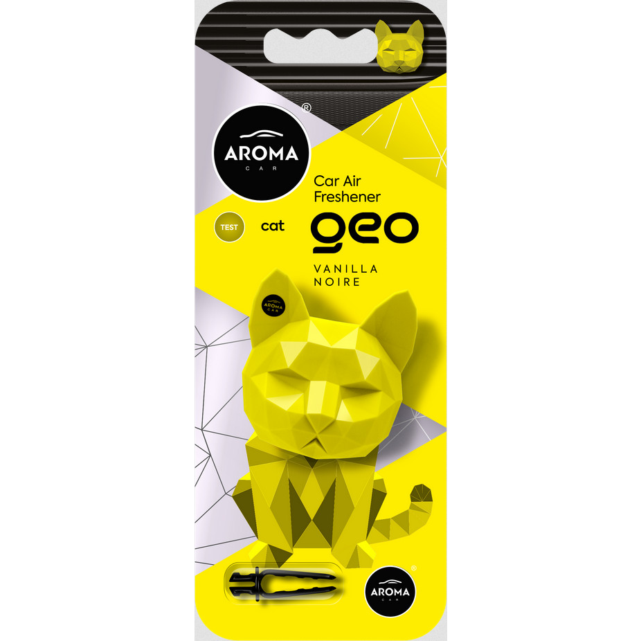Aroma Car – Odświeżacz Geo Cat Polimer Vanilla Noire