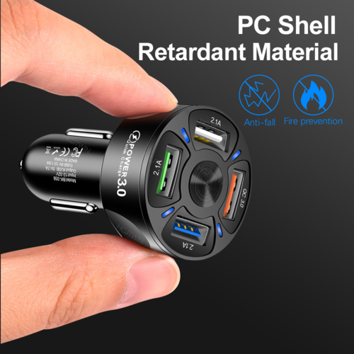 Fast Car Charger 4x USB 7A QC3.0