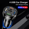 Fast Car Charger 4x USB 7A QC3.0