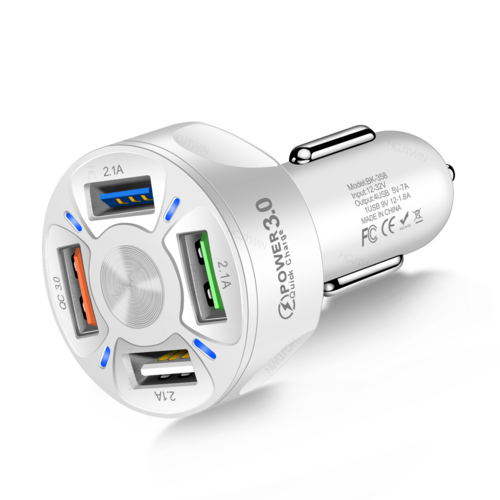Fast Car Charger 4x USB 7A QC3.0