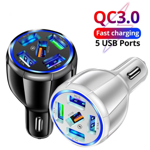 Schnelles 15W 5x USB QC3.0 Kfz-Ladegerät