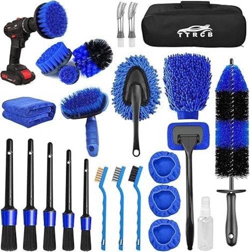 26-teiliges Auto-Detailing-Pinselset, Auto-Detailing-Set, Auto-Detailing