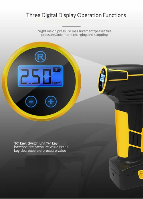 Portable Tire Inflator – Cordless Air Compressor